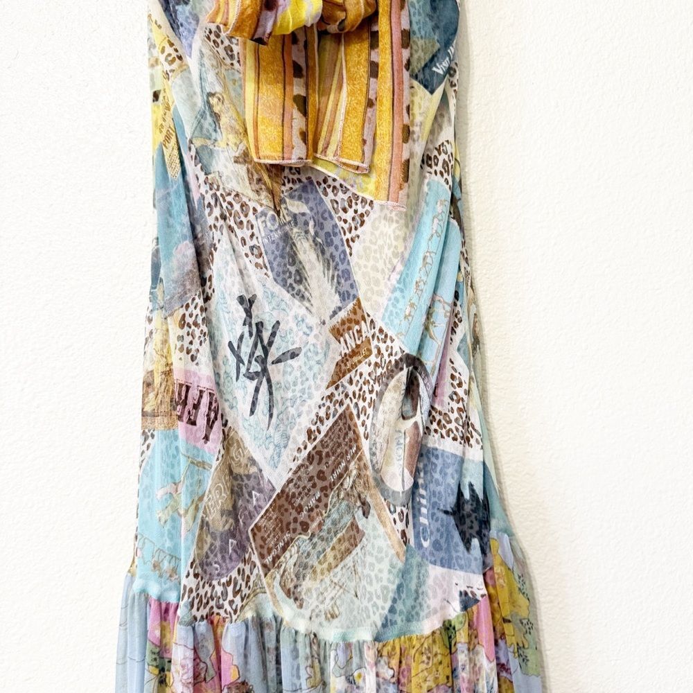 Diane Von Furstenberg Kingston Printed 2005 Vintage Y2K Silk Slip Belted Dress - Picture 13 of 14